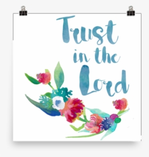 Trust In The Lord - Erhalten Sie Ihm Mädchen-aquarell Runder Aufkleber