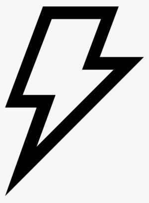 Lightning Bolt Outlined Weather Symbol Comments - Lightning Bolt Icon Png