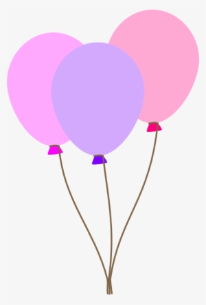 Pretty Pastel Balloons - Pink And Purple Balloons Clip Art