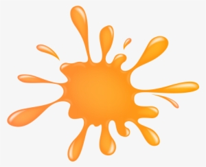 Free Icons Png - Orange Paint Splat Clipart