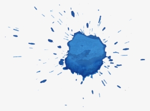 Png File Size - Blue Watercolor Splash Png