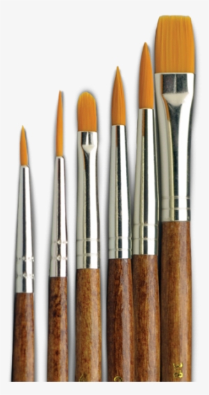 Paint Brush Set Value Pack Gold Taklon - Paintbrush