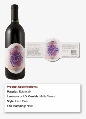 Purple Watercolor Grapes On White Custom Shape Wine - Wine
