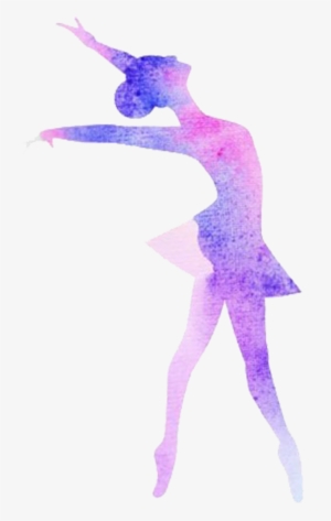 Ballet Balerin Purple Elegant - Watercolor Ballerina Png