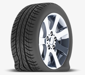 Vector Effect Tyre - Flat Tire Png