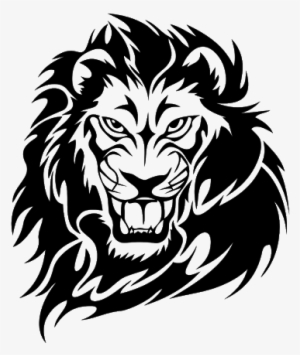 Download Kepala Singa / Lion Head Vector Coreldraw - Lion Roar Black And White Tattoo
