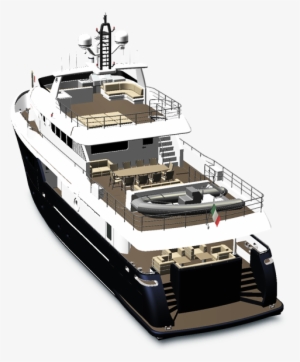 The Darwin Class 95 Superyacht - Boat Back View Png
