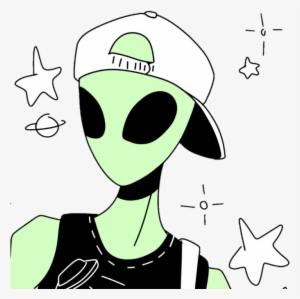 Alien Tumblr - Alien In Space Drawing