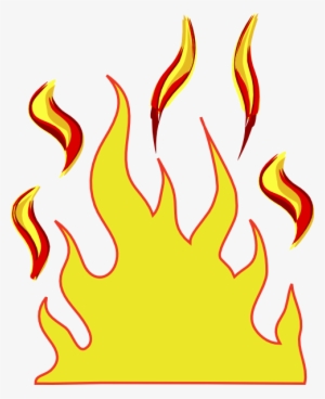 Flames Real Clip Art At Clker - Cartoon Flame Outline