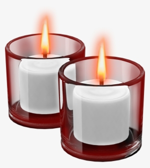 Clip Free Stock Red Cups With Candles Gallery Yopriceville - Candle Clipart Transparent Background