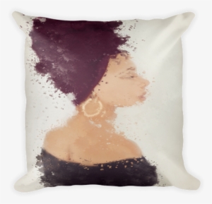 "watercolor Turban" Pillow - Cushion