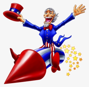 Uncle Sam Firework Ride Independence America Usa T - Decal