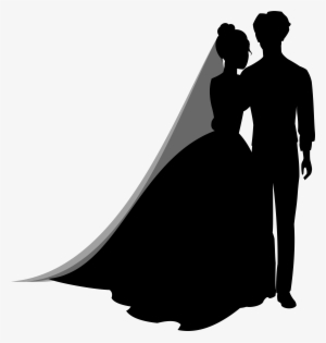 Wedding Couple Silhouettes Png Clip Art - Wedding Couple Silhouette Png