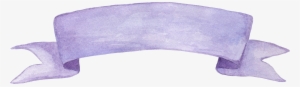 Lavender Watercolor Png Vector Library Library - Watercolor Ribbon Banner Png