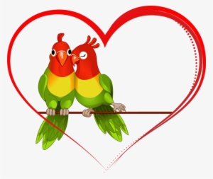 Two Parrot Clipart Png Imges - Love Birds Png