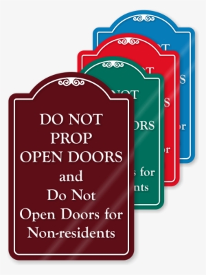 Keep Door Closed Signs Do Not Prop Door Open Signs - Please Supervise Your Children