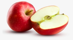 Red Apple Png With Cut Apple - Fiber Apples