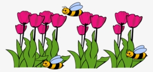 How To Set Use Bees On Tulips Svg Vector
