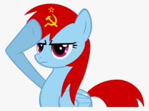 Communism, Rainbow Dash, Rainbow Dash Salutes, Safe, - Rainbow Dash Salute