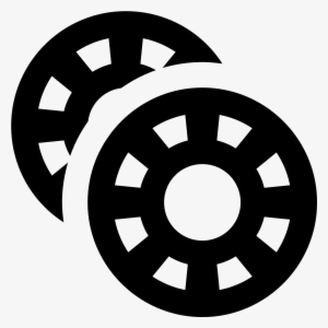 Roulette Chips Icon - Tie Fighter Silhouette White