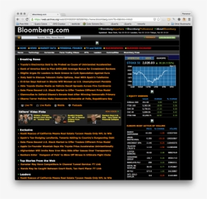 The Evolution Of Bloomberg's Homepage From 2010 To - Product Manager