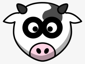 Cow Head Silhouette Clip Art - Drawing Cartoon Cow Head