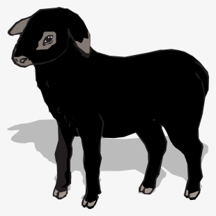 Lamb Silhouette Clip Art - Cartoon Black Sheep Png