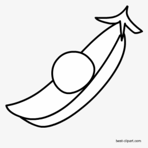 pea in a pod, black and white clipart - baby shower niña