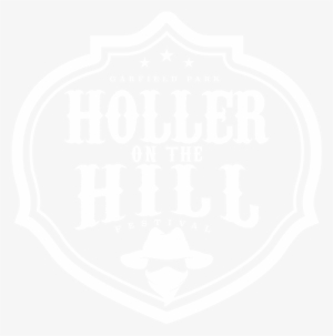 Badge Logo White - Holler On The Hill