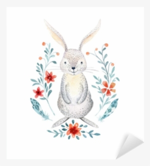 Cute Baby Rabbit Animalisolated Illustration For Children - Woodland Animals Watercolor Png