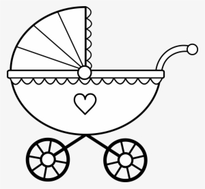Baby Line Drawing At Getdrawings Com Free - Baby Carriage Clip Art Black And White