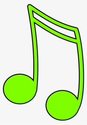 Colouful Clipart Transparent - Musical Notes Colour Green