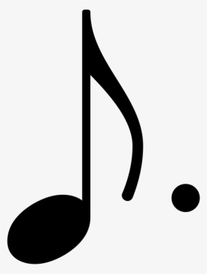 Dotted Quarter Note Png - Crotchet With A Dot Transparent PNG ...