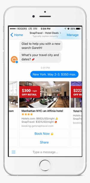 Landing Phone - Hotels Com Messages App