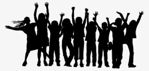 Group Dancing Silhouette Png - Young People Silhouette Png
