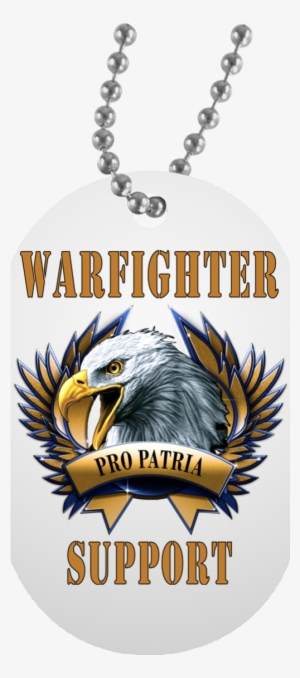 White / One Size Warfighter Support Eagle Dog Tag - Boyfriend Cute Anniversary Gifts