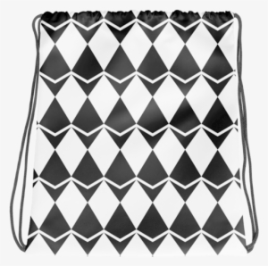 Ethereum Diamond Pattern Drawstring Backpack - Argyle