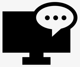 Monitor And Rounded Speech Bubble Comments - Speech Balloon