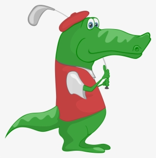 Crocodile Playing Golf Icons Png - Crocodile Playing Golf