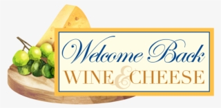 Grapes And A Cheese Block With The Words Welcome Back - Edwardian Script-b.png Ornament (round)