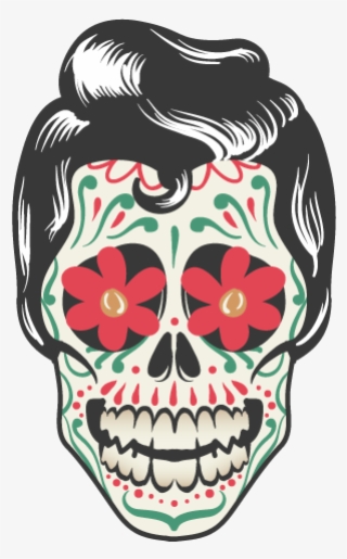 Caveira Mexicana Masculina Png - Elvis Skull