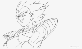 Free Coloring Pages Of Vegeta Line Art By Xphire906 - Vegeta Line Art