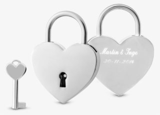 Liefdesslotje In Een Hartvorm In Zilver Kleur En In - Love