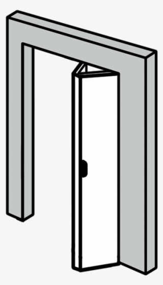 Bi-fold Door Requires Half Less Room To Operate Than - Clip Art
