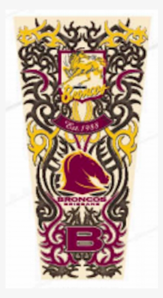 Brisbane Broncos Nrl Adult Tattoo Sleeve - Transparent Tattoo Sleeves Png
