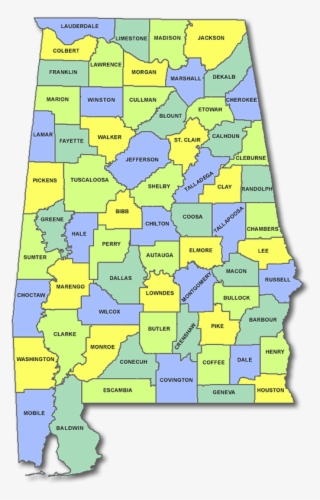 Alabama County Map - Map Of Alabama Counties