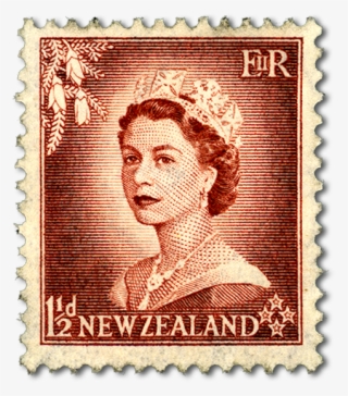 single stamp - new zealand 2d stamp
