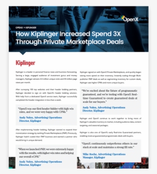 How Kiplinger Increased Spend 3x Through Private Marketplace - Kiplinger
