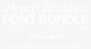 Merry Christmas Fonts Bundle - Hyatt White Logo Png