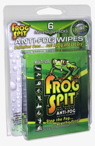 Frog Spit 6 Pack Anti-fog Wipes - Trident Frog Spit No Rinse Anti-fog Wipes Eco Friendly-